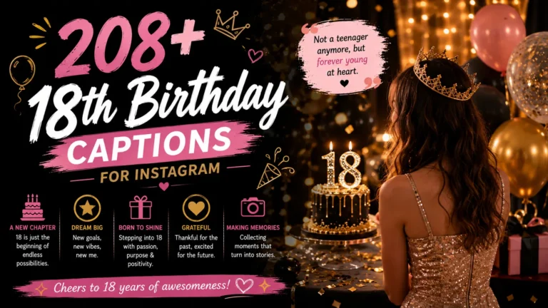 18th Birthday Captions for Instagram
