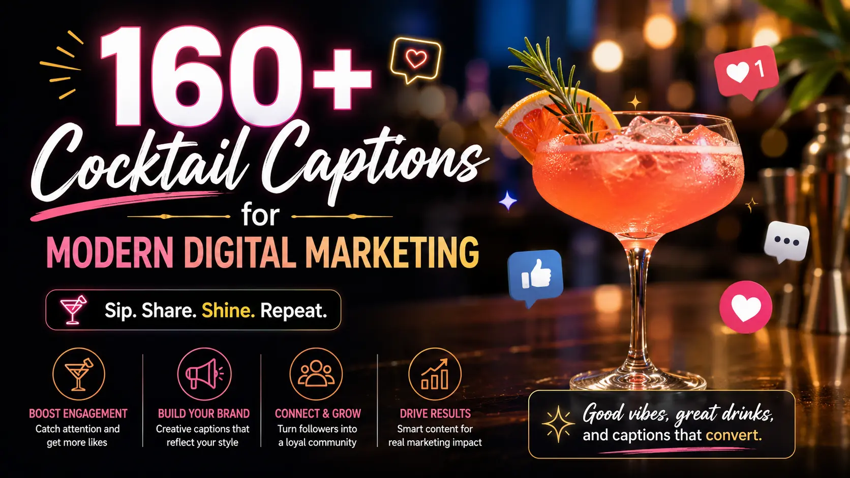 Cocktail Captions for Modern Digital Marketing