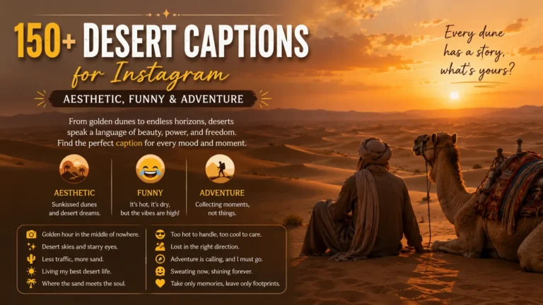 Desert Captions for Instagram