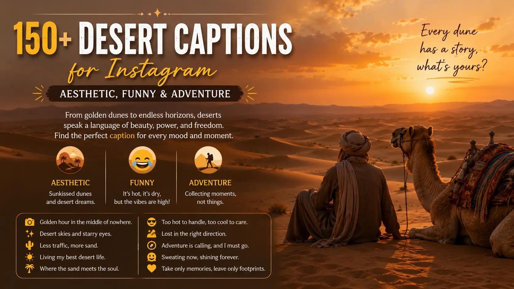 Desert Captions for Instagram