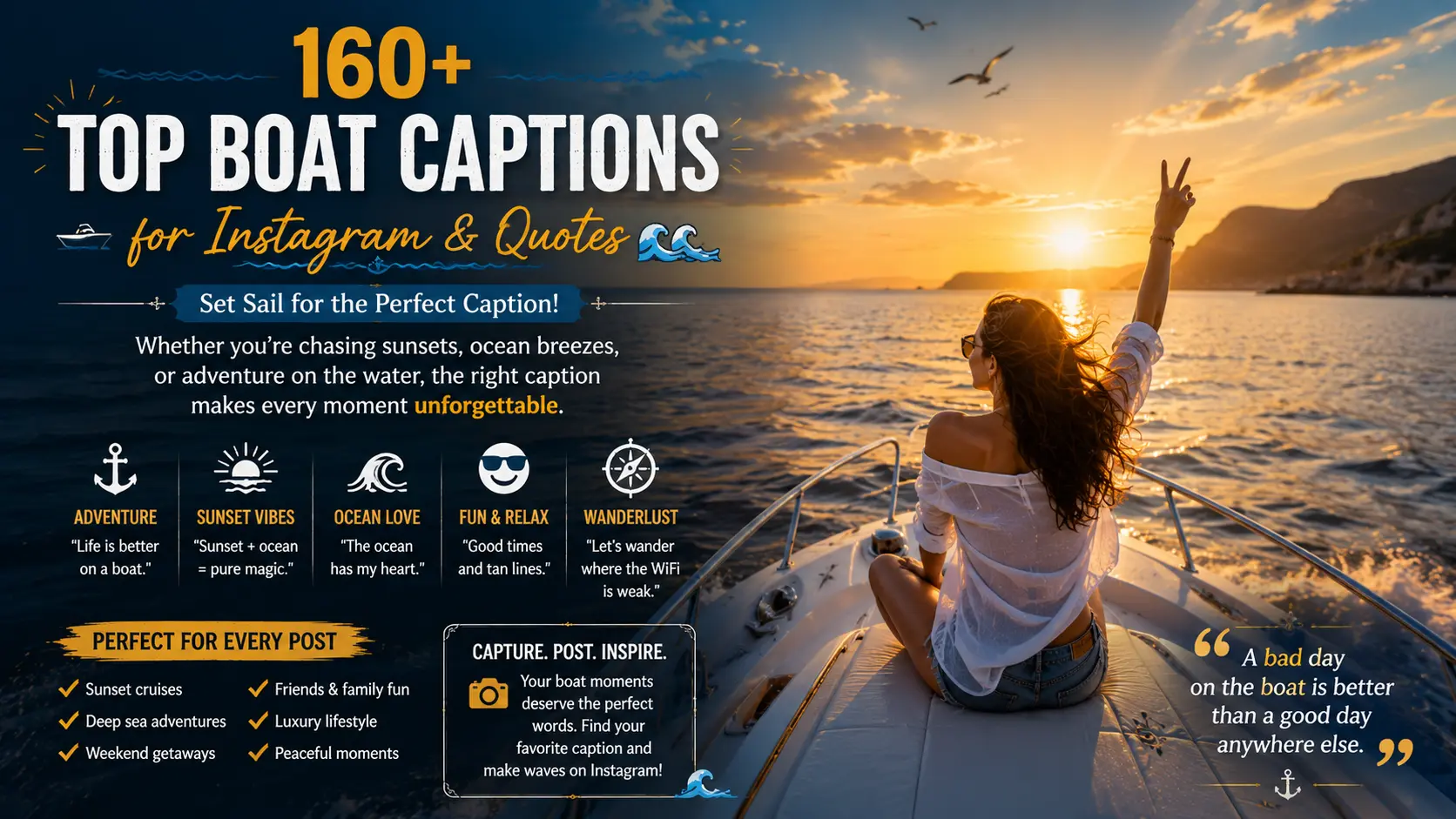 Top Boat Captions for Instagram