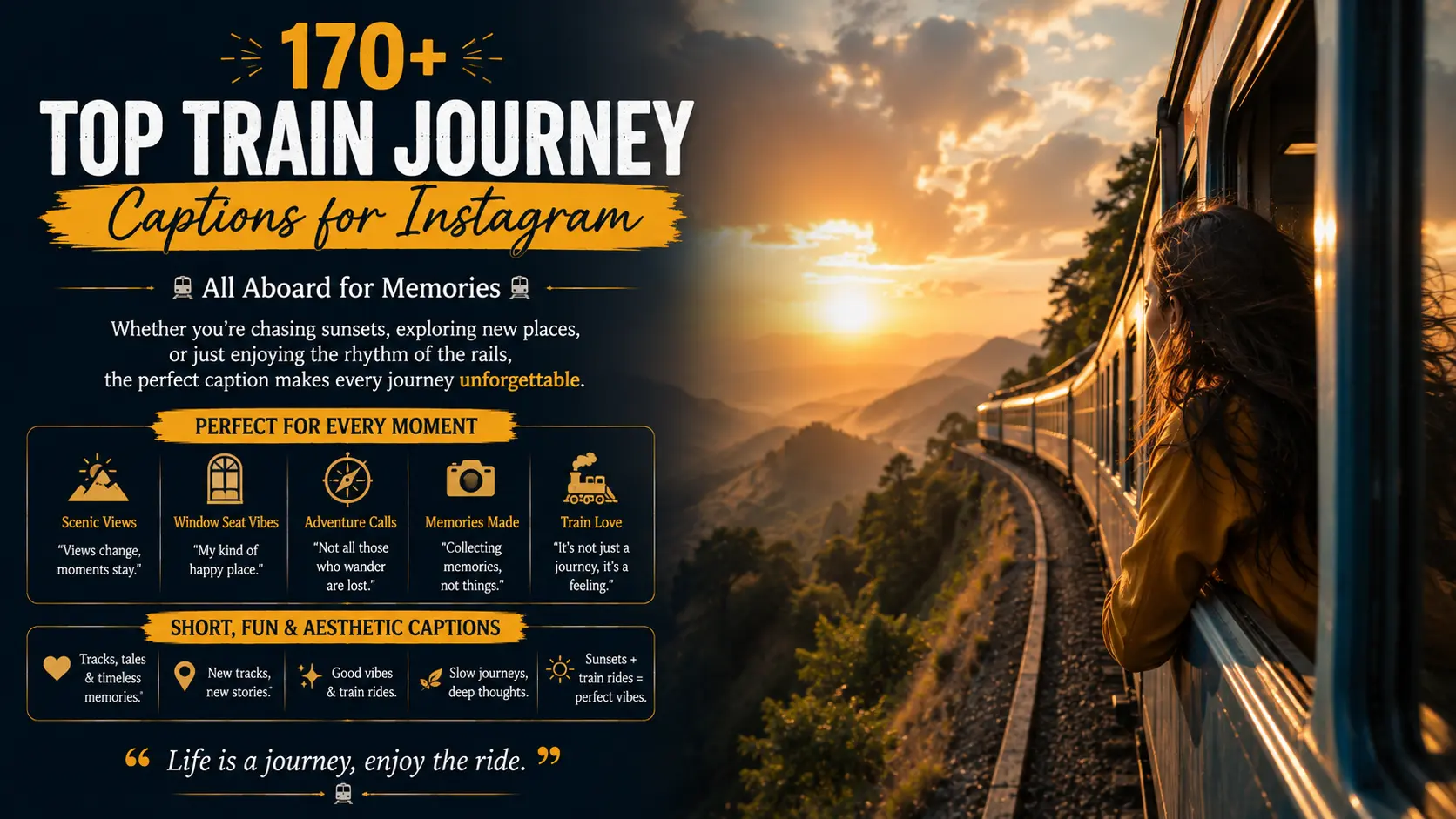 Top Train Journey Captions for Instagram