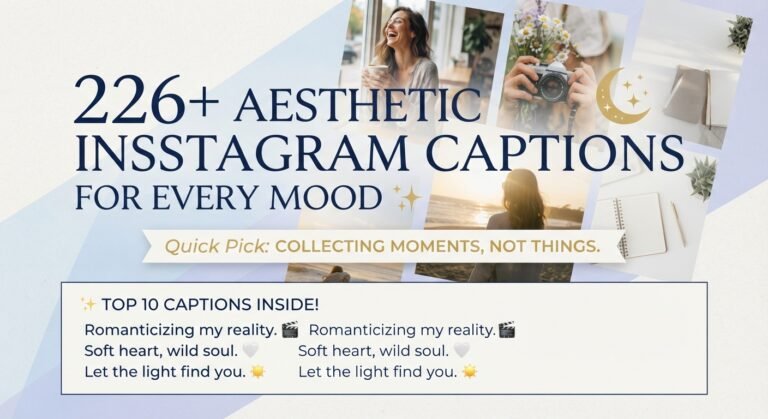 Aesthetic Instagram Captions for Every Mood