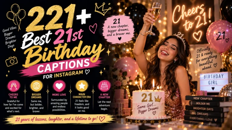 Best 21st Birthday Captions for Instagram