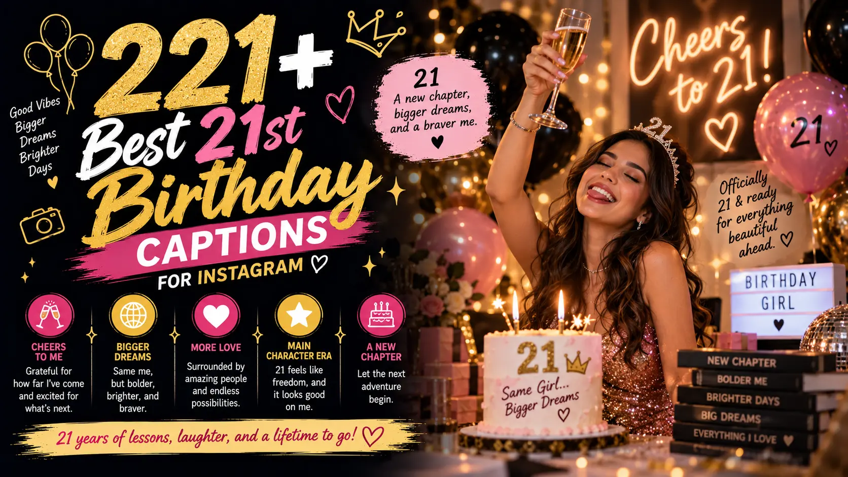 Best 21st Birthday Captions for Instagram