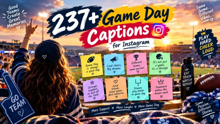 Game Day Captions for Instagram